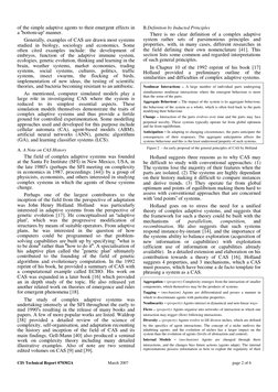 CIS Technical Report 070302A 
March 2007 
 
page 2 of 6 
of the simple adaptive agents to their emergent effects in 
a 
 bott