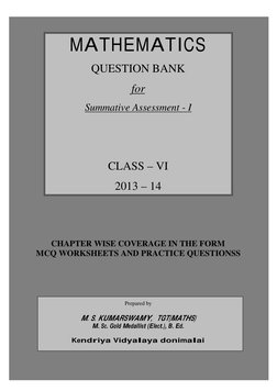 Class 6 Maths Question Bank PDF | PDF | Line (Geometry) | Circle