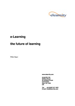 Elearning The Future of Learning | PDF | Educational Technology | Learning