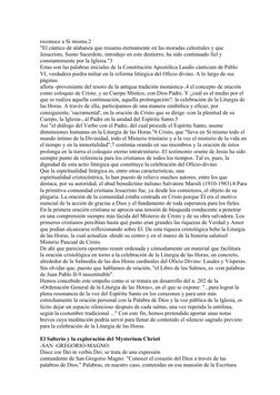 reconoce a Sí misma.2 
"El cántico de alabanza que resuena eternamente en las moradas celestiales y que 
Jesucristo, Sumo Sac