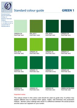 GREEN 29
PANTONE 344C
RAL 6011
PANTONE 7490C
RAL 6002
PANTONE 349C
GREEN 28
PANTONE 343C
RAL 6018
PANTONE 368C
GREEN 25
PANTO