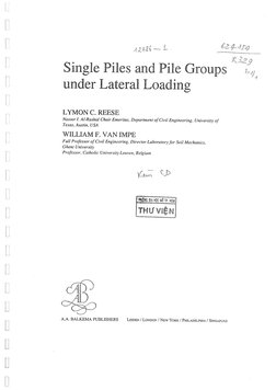 Single Piles and Pile Groups Under Lateral Loading | PDF