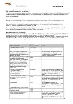 9
Statement of detail
www.swinton.co.uk
Terms of Business (continued)
    Further, if you exercise this right to cancel your