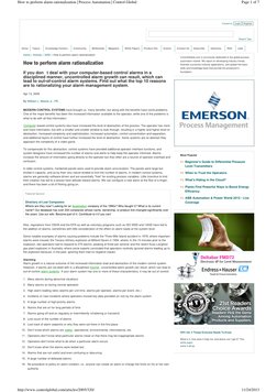 Home » Articles » 2005 » How to perform alarm rationalization
How to perform alarm rationalization
If you don t deal with you