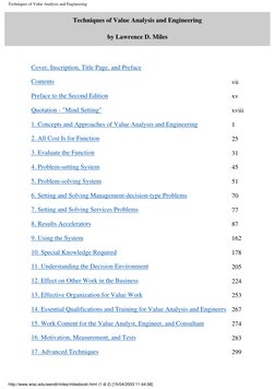 Value Analysis Techniques by Miles | PDF | Engineering | Cognition
