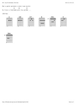 2013-12-19 17.23
SPC - Essa Tal Liberdade | Cifra Club
Sida 2 av 3
http://CIfraclub.com/spc/essa-tal-liberdade/imprimir.html