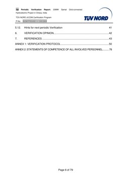 1st 
Periodic 
Verification 
Report: 
20MW 
Samal 
Grid-connected 
Hydroelectric Project in Orissa, India 
            
TÜV N