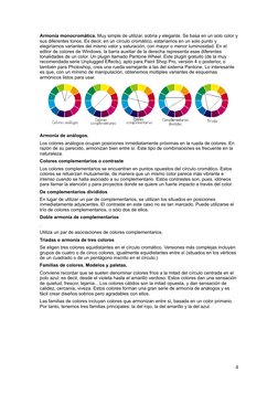 Armonía monocromática. Muy simple de utilizar, sobria y elegante. Se basa en un solo color y 
sus diferentes tonos. Es decir,