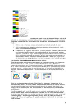 (http://www.color-wheel-pro.com/)En general se puede hablar de diferentes modelos básicos de 
selección de colores para un p