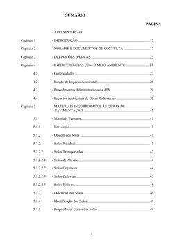 1
             SUMÁRIO
PÁGINA
- APRESENTAÇÃO
Capítulo 1 
- INTRODUÇÃO........................................................
