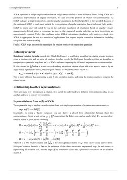 Axisangle representation
3
SORA represents a unique angular orientation of a rigid-body relative to some reference frame. Usi