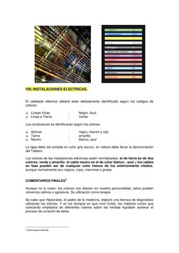 VIII. INSTALACIONES ELECTRICAS. 
 
 
El cableado eléctrico deberá estar debidamente identificado según lo