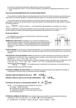 5) Se suman ambas semirreacciones, obteniendose la reacción iónica total.
2
6) Si en ella aparecen iones H  o H 0 en ambos mi
