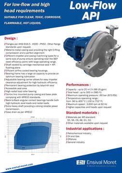 www.ensival-moret.com
Design :
-
/ Flanges per ANSI B16.5 - #300 - PN50 - Other flange
standards upon request.
/ Metal-to-met