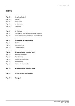 Armonía Aplicada II • 3 
Tecnicatura en Arreglos Musicales 
FHUC • ISM - UNL 
 
ÍNDICE 
 
 
Pág. 
Pág. 
Pág. 
Pág. 05
05
05
0