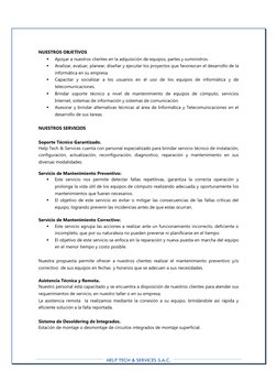 HELP TECH & SERVICES S.A.C.
HELP TECH & SERVICES S.A.C.
HELP TECH & SERVICES S.A.C.
HELP TECH & SERVICES S.A.C.  
 
 
NUES