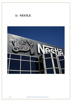 pg. 3                                                           BRCM College of Business Administration 
 
1) NESTLE