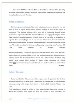 pg. 8                                                           BRCM College of Business Administration 
Sales reached SFr92