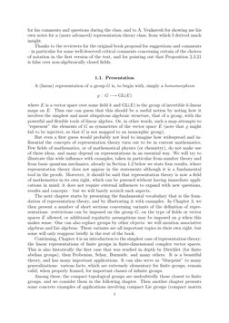 for his comments and questions during the class, and to A. Venkatesh for showing me his
own notes for a (more advanced) repre