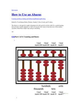 Beginner's Guide to Abacus Calculations | PDF | Division (Mathematics ...