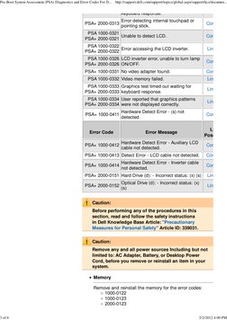 Dell PSA Diagnostics Error Codes Guide | PDF | Booting | Digital ...