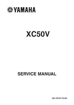 Yamaha Vino - Service Manual 2006-2009 | PDF | Motor Oil | Piston