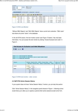 Running SAP ST04 for Database Monitoring | PDF | Sql | Oracle Database