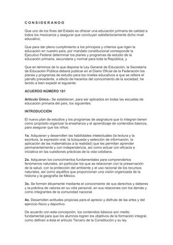 Plan de Estudios 1993 para Primaria | PDF | Educación primaria | Plan ...