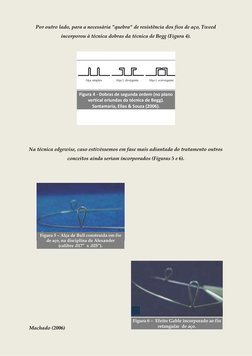 Por outro lado, para a necessária "quebra" de resistência dos fios de aço, Tweed 
incorporou à técnica dobras da técnica