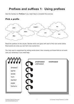 Prefixes and Suffixes 1: Using Prefixes | PDF | Word | Language Mechanics