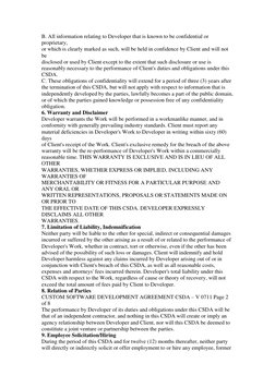 Custom Software Development Agreement | PDF | Arbitration | Indemnity