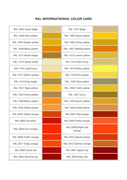 Ral Color R101d RAL Color Standards Overview | PDF | Cooking, Food & Wine | Home & Garden