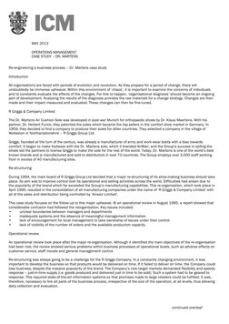 MAY 2013 
 
 
OPERATIONS MANAGEMENT 
 
CASE STUDY – DR. MARTENS 
 
 
Re-engineering a business process – Dr. Martens