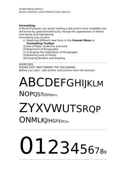 Editing and Formatting in MS Word | PDF | Word Processor | Microsoft Word