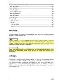 T&T – Telemática e Tecnologias de Informação 
 
3/95 
Novo Documento ........................................................