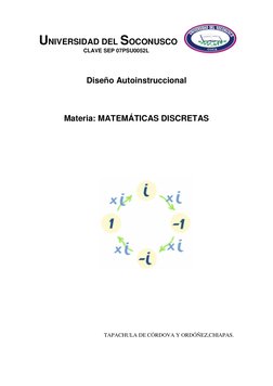 UNIVERSIDAD DEL SOCONUSCO     
                             CLAVE SEP 07PSU0052L 
 
 
Diseño Autoinstruccional 
 
 
 
Materia