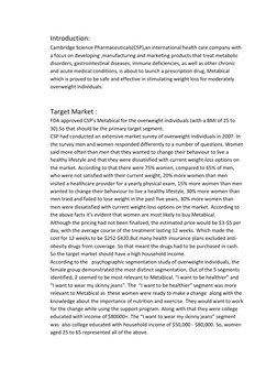 Introduction: 
Cambridge Science Pharmaceuticals(CSP),an international health care company with 
a focus on developing ,manuf