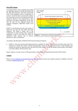 6 
 
Post ESD Volume 
As mentioned above some companies have linked 
the high-high liquid level in the flare KOD with 
the