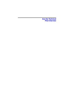 Ace The Technical Pilot Interview | PDF