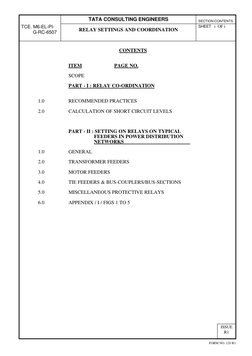 Relay Settings and Coordination Guide | PDF | Relay | Transformer