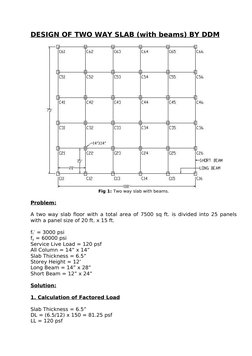 Two-Way Slab Design Using DDM | PDF | Beam (Structure) | Column