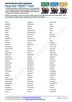 Pass The TOEIC Test - ToEIC Word List | PDF | Employment | Advertising