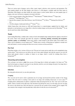 Adobe Photoshop
3
There are various types of plugins, such as filter, export, import, selection, color correction, and automa