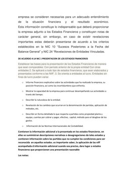 empresa se consideren necesarias para un adecuado entendimiento 
de 
la 
situación 
financiera 
y 
el 
resultado 
económico.