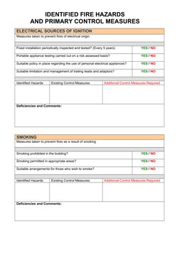 Fire Risk Assessment Template Guide | PDF | Fire Safety | Safety