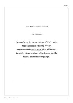 History teacher support material	
1
Sample 1
