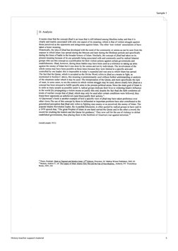 History teacher support material	
5
Sample 1
