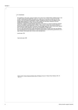 6 	
History teacher support material
Sample 1
