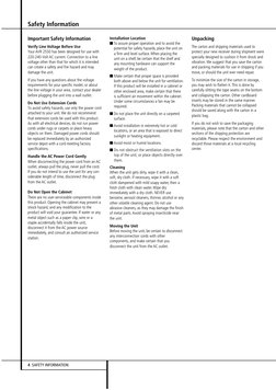 4 SAFETY INFORMATION
Safety Information
Important Safety Information
Verify Line Voltage Before Use
Your AVR 2550 has been de