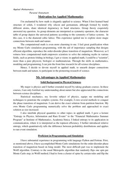 Applied Mathematics PhD Personal Statement | PDF | Applied Mathematics ...
